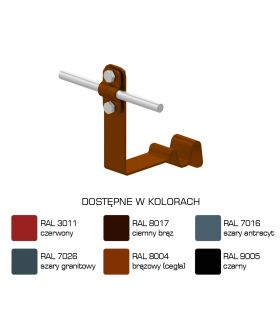 Uchwyt dachówkowy profilowany prosty Z-śr. WZÓR 32 H 10cm /LA/ TYP AN-26I/LA/