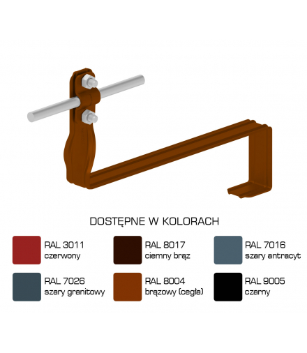 Uchwyt dachówkowy profilowany skręcony Z-śr. WZÓR 10 H 10cm /LA/ TYP AN-28F/LA/-N