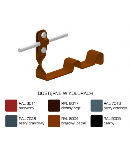 Uchwyt dachówkowy profilowany skręcony Z-śr. WZÓR 11 H 10cm /LA/ TYP AN-28G/LA/