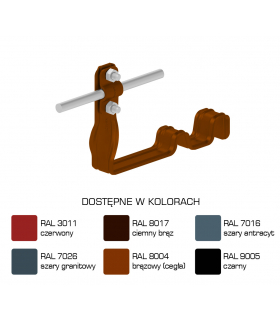 Uchwyt dachówkowy profilowany skręcony Z-śr. WZÓR 15 H 10cm /LA/ TYP AN-28M/LA/-N