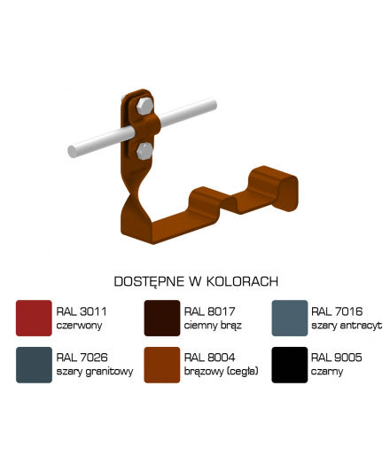 Uchwyt dachówkowy profilowany skręcony Z-śr. WZÓR 18 H 10cm /LA/ TYP AN-28P/LA/