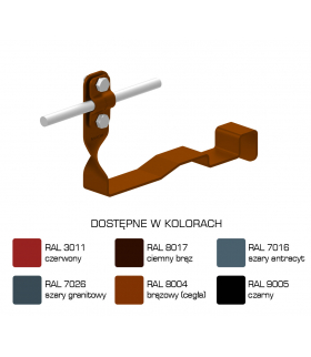Uchwyt dachówkowy profilowany skręcony Z-śr. WZÓR 21 H 10cm /LA/ TYP AN-28T/LA/
