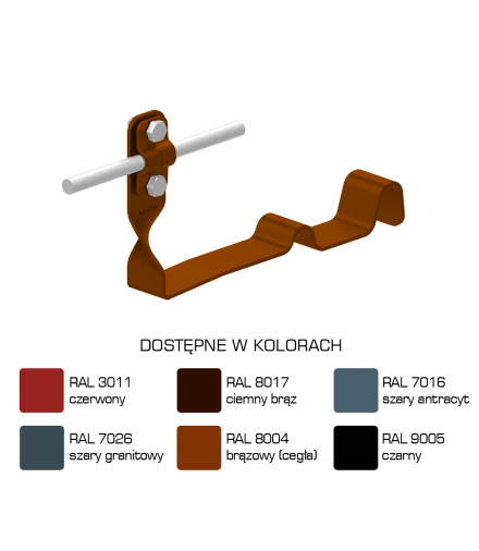 Uchwyt dachówkowy profilowany skręcony Z-śr. WZÓR 24 H 10cm /LA/ TYP AN-28Z/LA/