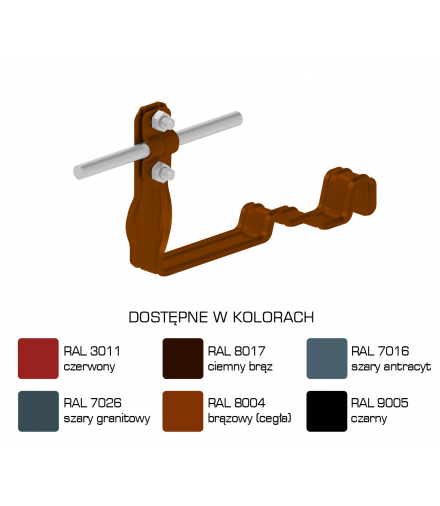 Uchwyt dachówkowy profilowany skręcony Z-śr. WZÓR 26 H 10cm /LA/ TYP AN-29C/LA/-N