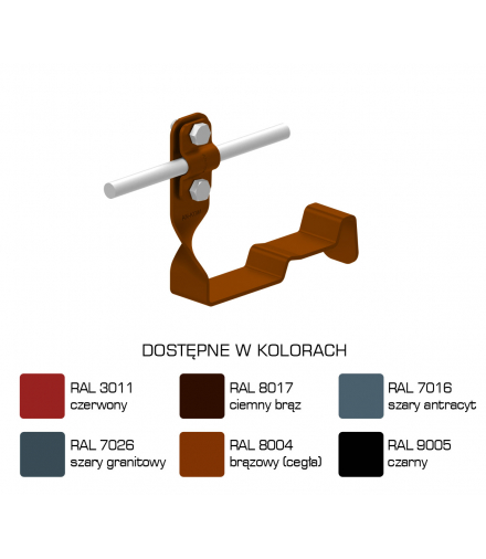 Uchwyt dachówkowy profilowany skręcony Z-śr. WZÓR 29 H 10cm /LA/ TYP AN-29F/LA/