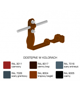 Uchwyt dachówkowy profilowany skręcony Z-śr. WZÓR 3 H 10cm /LA/ TYP AN-27G/LA/-N