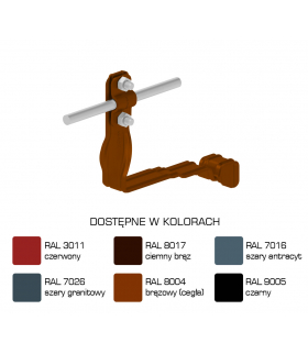 Uchwyt dachówkowy profilowany skręcony Z-śr. WZÓR 31 H 10cm /LA/ TYP AN-29H/LA/-N