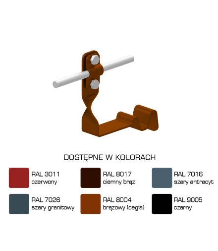 Uchwyt dachówkowy profilowany skręcony Z-śr. WZÓR 32 H 10cm /LA/ TYP AN-29I/LA/