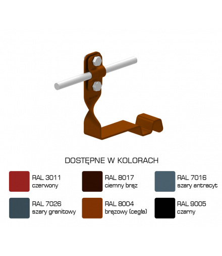 Uchwyt dachówkowy profilowany skręcony Z-śr. WZÓR 33 H 10cm /LA/ TYP AN-29J/LA/