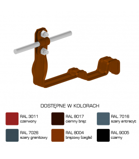 Uchwyt dachówkowy profilowany skręcony Z-śr. WZÓR 34 H 10cm /LA/ TYP AN-29L/LA/-N