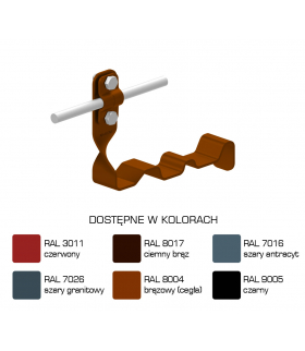 Uchwyt dachówkowy profilowany skręcony Z-śr. WZÓR 8 H 10cm /LA/ TYP AN-28D/LA/