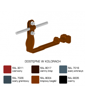 Uchwyt dachówkowy profilowany skręcony Z-śr. WZÓR 9 H 10cm /LA/ TYP AN-28E/LA/-N