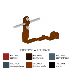 Uchwyt dachówkowy profilowany skręcony Z-śr. WZÓR 4 H 10cm /LA/ TYP AN-27M/LA/-N