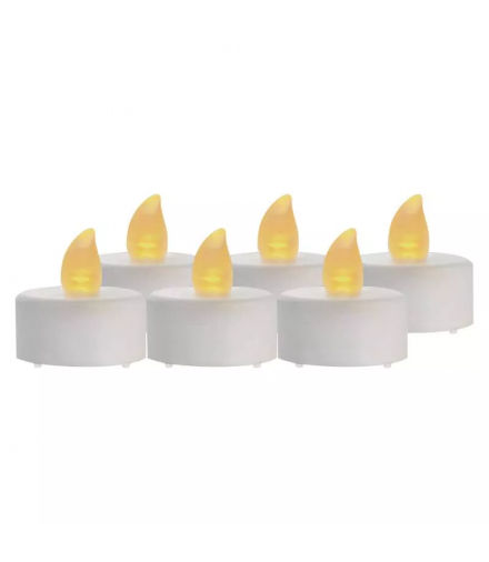 Świeczki tealight białe 6x CR2032, vintage, kpl. 6 szt EMOS Lighting DCCV11