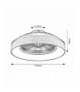Lampa sufitowa z wentylatorem Benicio LED 35W barwa regulowana 3000-6000K 1050lm Rabalux 5420