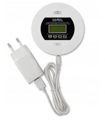 CZUJNIK TLENKU WĘGLA I GAZU 2w1 CTG-02 Zamel