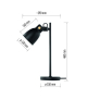 Lampa biurkowa E27 JULIAN 46 cm czarna EMOS Z7621B