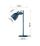 Lampa biurkowa E27 JULIAN 46 cm niebieska EMOS Z7621BL