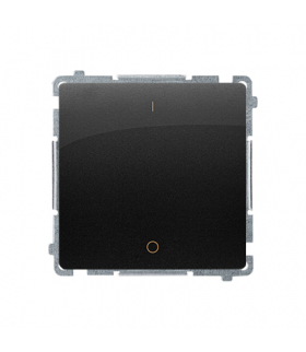 Łącznik dwubiegunowy (moduł) 16AX 250V, zaciski śrubowe, czarny mat BMW2A.01/49