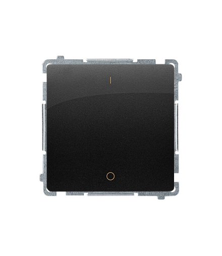 Łącznik dwubiegunowy (moduł) 16AX 250V, zaciski śrubowe, czarny mat BMW2A.01/49