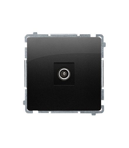 Gniazdo antenowe R-TV końcowe separowane czarny mat BMAK3.01/49