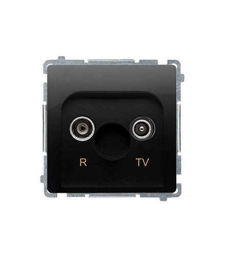 Gniazdo antenowe R-TV zakończeniowe do gniazd przelotowych tłum.:10dB czarny mat BMZAK10/1.01/49