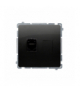 Gniazdo komputerowe pojedyncze RJ45 kategoria 6, z przesłoną przeciwkurzową (moduł) czarny mat BM61.01/49