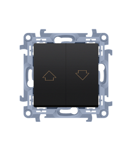 Łącznik roletowy (moduł) 10A, 250V, zaciski śrubowe, czarny mat Simon10 CZW1.01/49