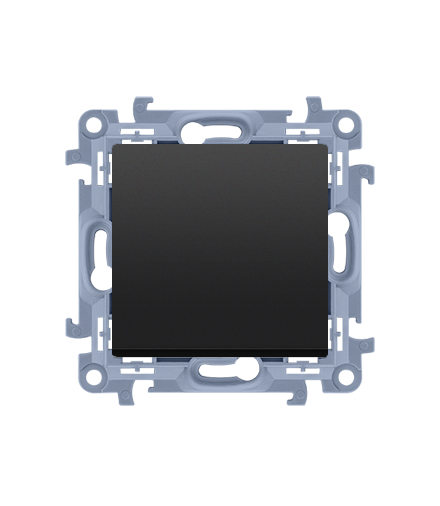 Przycisk bez piktogramu (moduł) 10AX, 250V, zaciski śrubowe, czarny mat Simon10 CP1.01/49