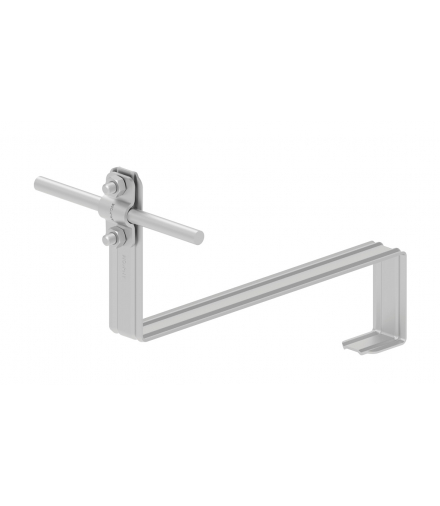 Uchwyt dachówkowy profilowany prosty Z-śr. WZÓR 10 H 10cm /OH/ TYP AN-25F/OH/-N