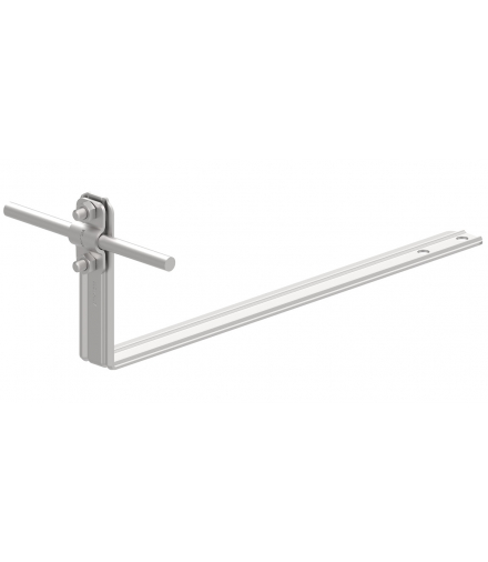 Uchwyt dachówkowy uniwersalny prosty Z-śruba L 28cm,H 11,6cm /OH/ TYP AN-25/OH/-N
