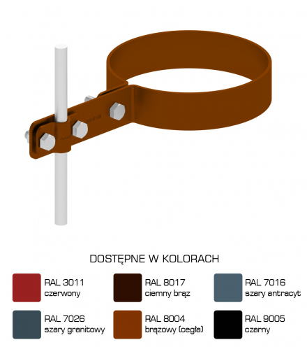 Uchwyt na rurę spustową fi150 mm Z-Śruba /LA/ TYP AN-70H/LA/