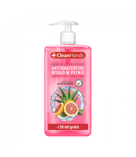 Antybakteryjne mydło w płynie Clean Hands aloes i grajpfrut, 300 ml CNH9992