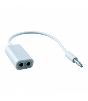 Adapter wtyk JACK - 2 x gniazdo JACK na kablu EN64