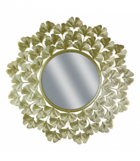 Lustro ścienne, złote liście, 58,5 cm GLS010