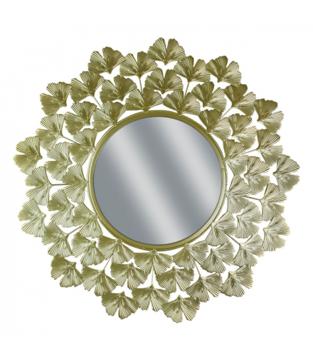 Lustro ścienne, złote liście, 58,5 cm GLS010