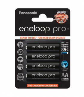 Akumulatorski AA ENELOOP PRO, 2450 mAh, 4 szt., blister, Panasonic PNP6P-4BP PRO
