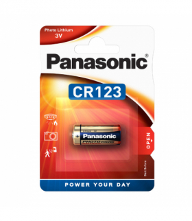 Bateria CR123, 3V, 1 szt., blister, PANASONIC PNCR123-1BP