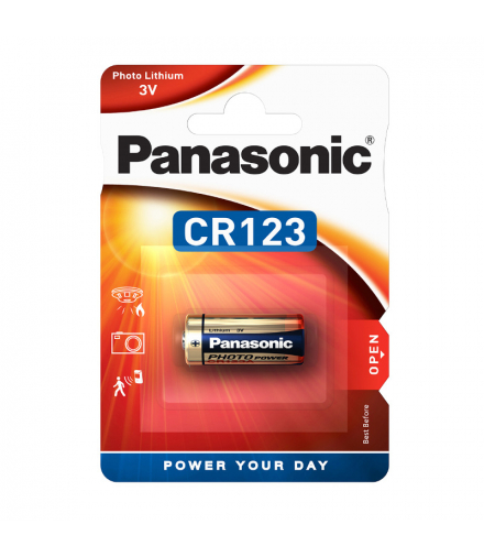 Bateria CR123, 3V, 1 szt., blister, PANASONIC PNCR123-1BP
