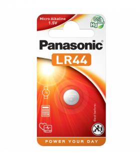 Bateria guzikowa LR44, 1 szt. blister, PANASONIC PNLR44-1BP