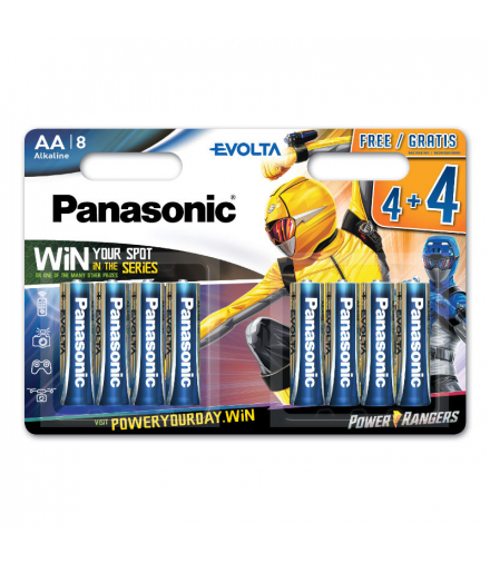 Baterie alkaliczne R06 (AA), 8 szt., blister, Evolta, PANASONIC PNLR06-4+4 EVOLTA