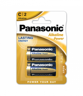 Baterie alkaliczne R14 (C), 2 szt., blister, Alkaline Power, PANASONIC PNLR14-2BP ALKALINE POWER