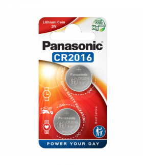 Baterie guzikowe CR2016, 2 szt., blister, PANASONIC PNCR2016-2BP