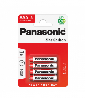 Baterie R03 (AAA), 4 szt., blister, PANASONIC PNR03-4BP