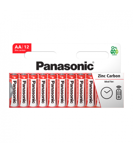 Baterie R06 (AA), 12 szt., blister, PANASONIC PNR06-12BP
