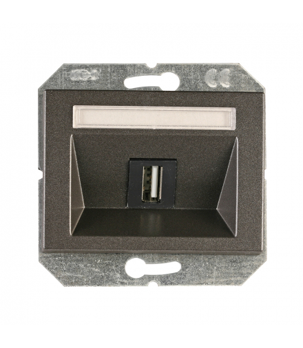 Gniazdo 1 x USB, grafitowe, XP500, Vilma USB-GR