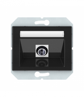 Gniazdo antenowe typu F, czarny, XP500, Vilma TVL01-02STEEL
