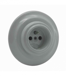 Gniazdo ceramiczne podtynkowe, VINTAGE, szare VIN5202