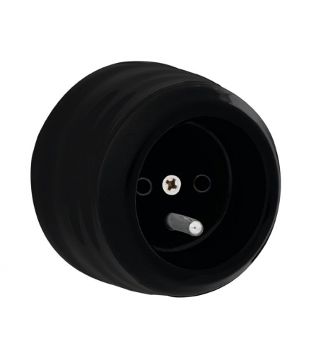 Gniazdo ceramiczne, VINTAGE, czarne VIN2002