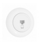 Gniazdo komputerowe 1 x RJ45 z ramką, białe, LOFT LF0004W